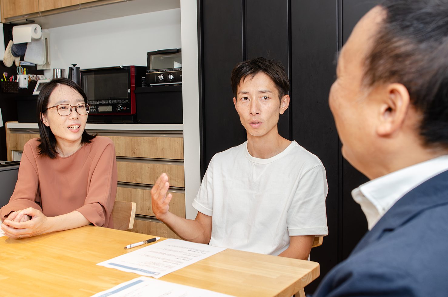 田丸ハウスでの取材の様子