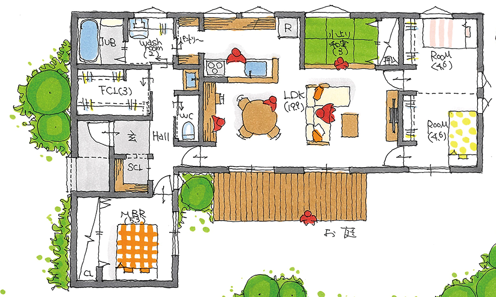 札元分譲住宅 3LDK 間取り図
